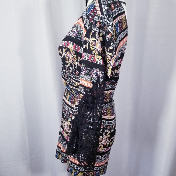 Millau pattern multicolor long sleeves romper.  XS - Picture 4 of 12
